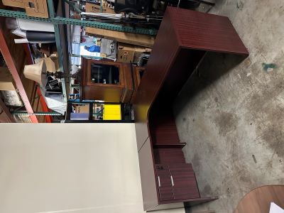 Mahogany L Shape Desk